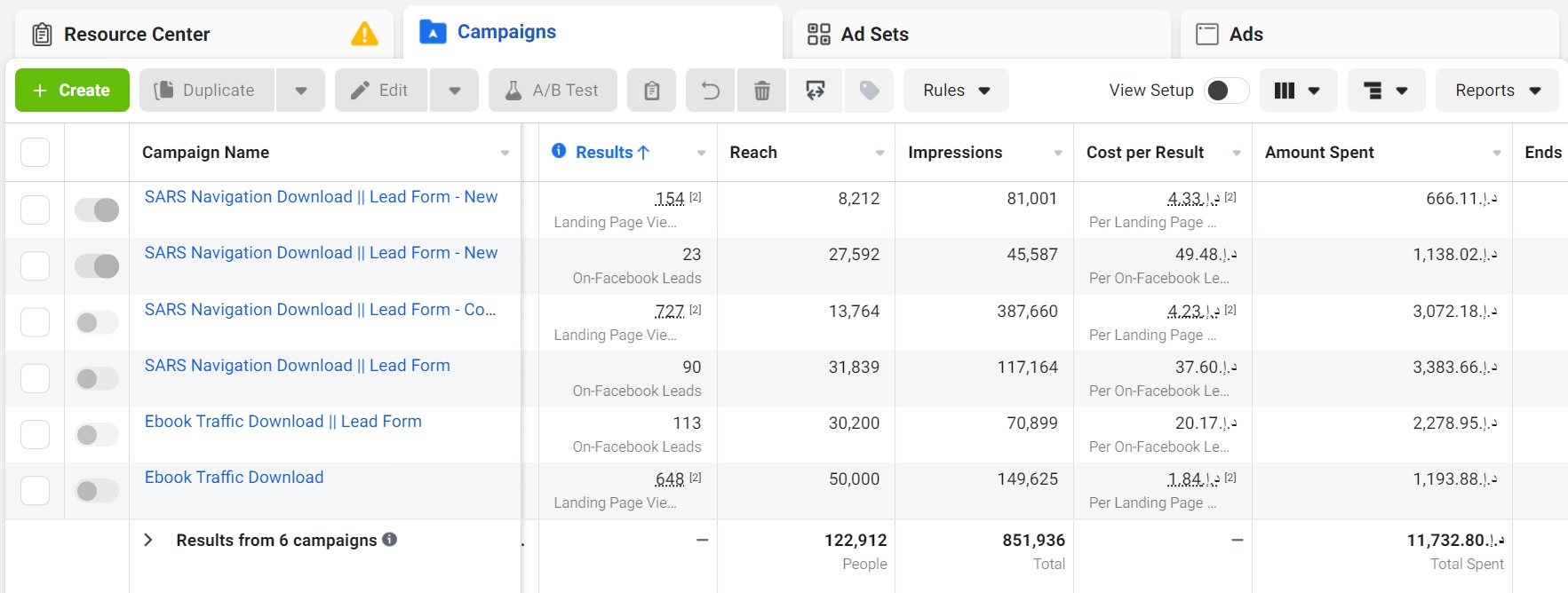 Campaign results 5